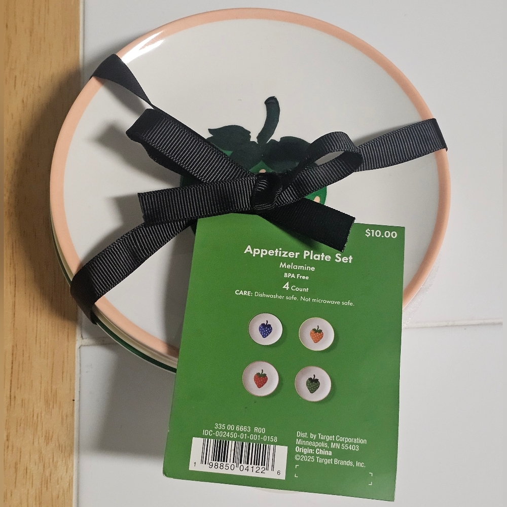 Kate Spade X Target Set Of 4 Strawberry Plates